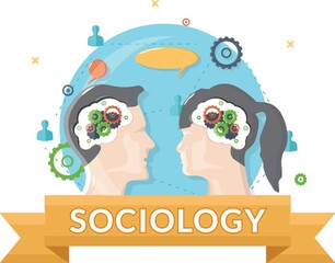 Naklejka premium Sociology design