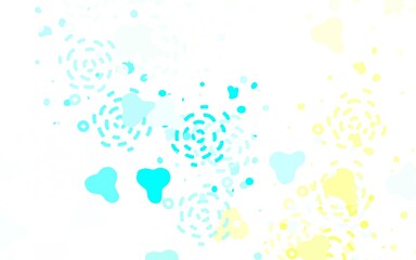 Light Blue, Green vector template with chaotic shapes.