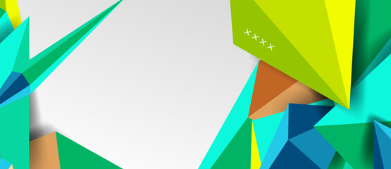 3d low poly abstract shape background vector illustration