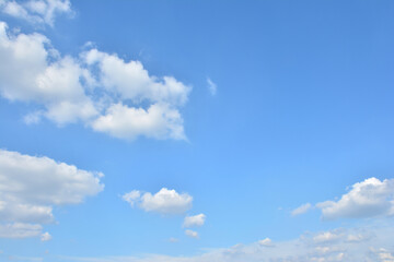  Blue Sky With Scattered Clouds With A Sun 
