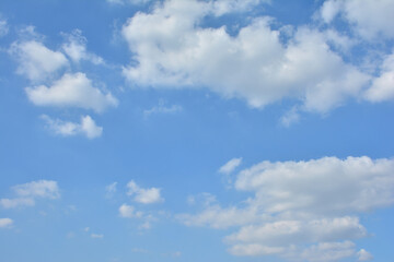  Blue Sky With Scattered Clouds With A Sun 
