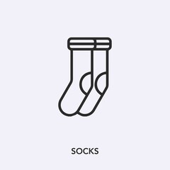 socks icon vector sign symbol