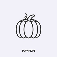 pumpkin icon vector sign symbol