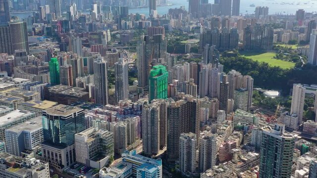  Aerial view of Hong Kong city