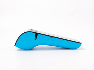 stylish portable cash register isolated on white background