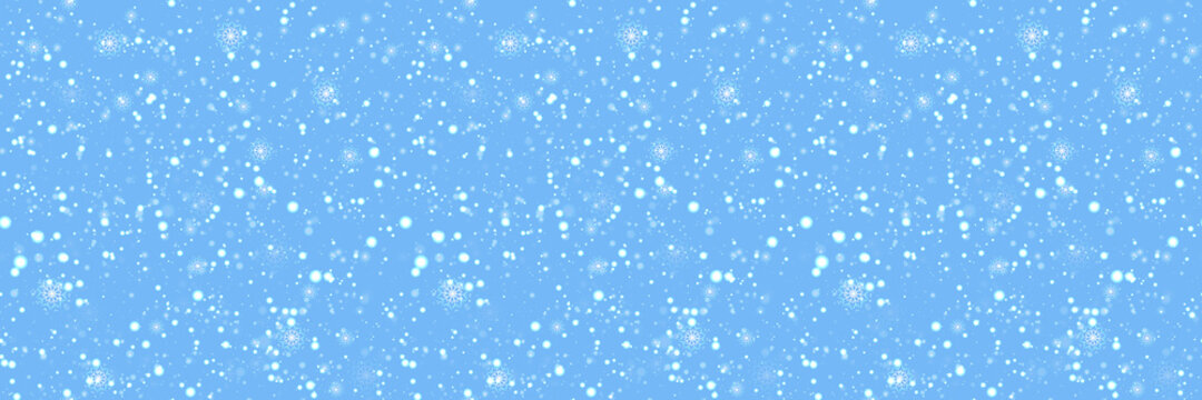 Snow wector background. Wintery seamless pattern. Snowflakes wallpaper. blizzard template backdrop. Can use for holidays decor, Christmas, New Year designs, textile, fabric, wrapping paper.