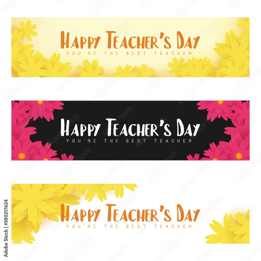 Sticker Set of teacher's day icons.