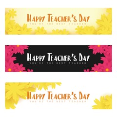 Set of teacher's day icons.