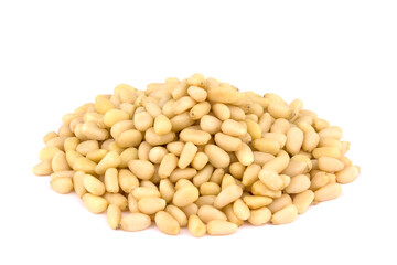 pine nuts isolated on white background