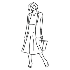 Beautiful woman in stylish clothes. Fashion look