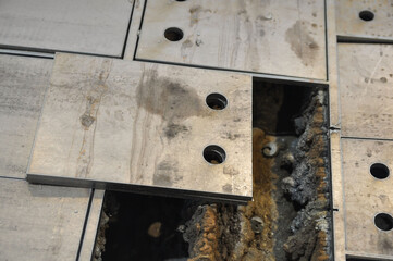 Plasma cutting at the factory. Cut out details.