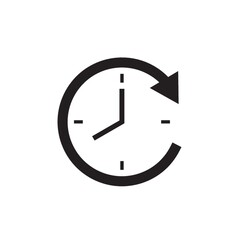 Clock with arrow icon
