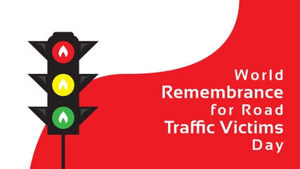 World Day of Remembrance for Road Traffic Victims. Vector illustration