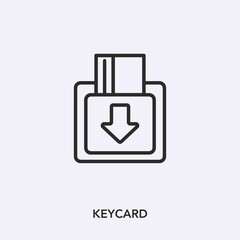 keycard icon vector sign symbol