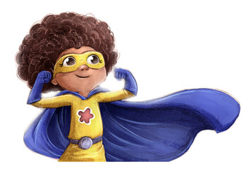 African American superhero girl