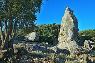 Greece,island Ithaki-view on the rocks of Herukles