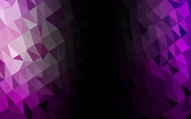 Obraz premium Dark Purple vector abstract mosaic backdrop. A sample with polygonal shapes. Polygonal design for your web site.