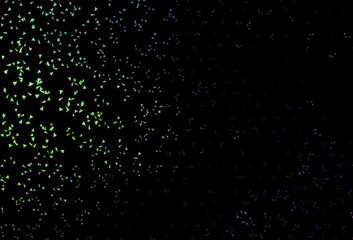 Dark Pink, Green vector backdrop with lines, triangles.