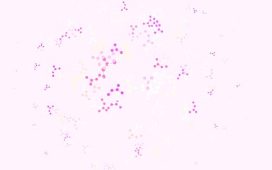 Light Pink, Yellow vector texture with artificial intelligence concept.