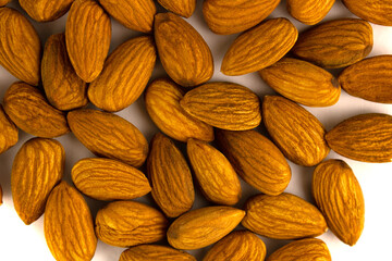 A bunch of nuts almonds