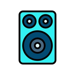 party icons related buffer speaker with small speaker for party and celebration vector with editable stroke,