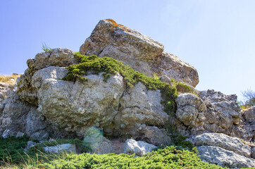 Mountain landscape. Summer tracking. The Mountains Of The Crimea