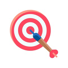 party icons related arrow or pin board with pin and circle game vector with editable stroke