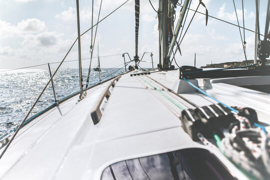yacht at sea