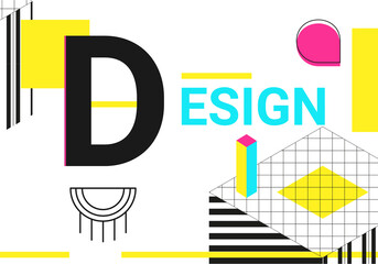 Trend Neo Memphis geometric poster cards