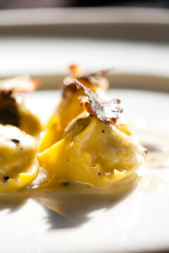 Ravioli With Truffle In Sunlight