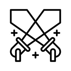 party icons related cinema lights or party lights with stand vector with editable stroke