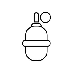 Grenade icon vector, filled flat sign, solid pictogram isolated on white. Frag symbol