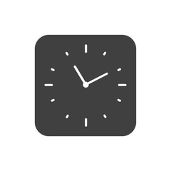 Clock icon minimalistic vector isolated flat illustration graphic design