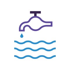 Water tap vector illustration isolated flat illustration graphic design