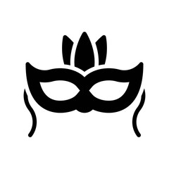 party icons related party or celebration eye mask with threads vector with editable stroke