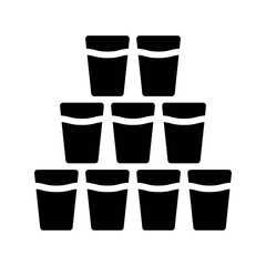 party icons related wine glasses for party and celebration vector with editable stroke