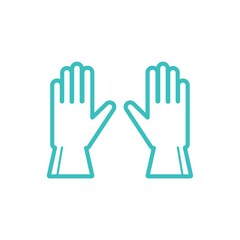 Washing gloves vector illustration