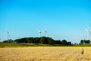 wind turbine in field