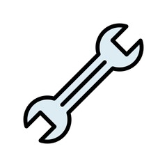 plumber icons related plumber wrench with handle vector with editable stroke,