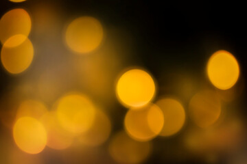 yellow defocus lights on black background