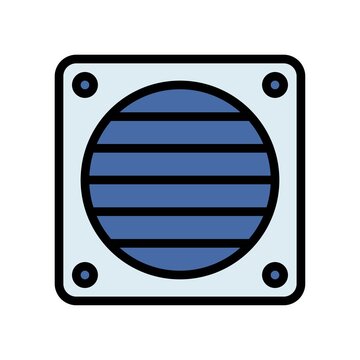 plumber icons related air ventilation or extrator with screw vector with editable stroke,