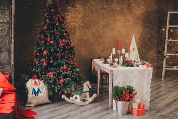 christmas tree and gifts