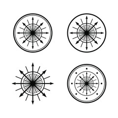 Four compass for logo design concept. Very suitable in various business purposes, also for icon, symbol and many more.
