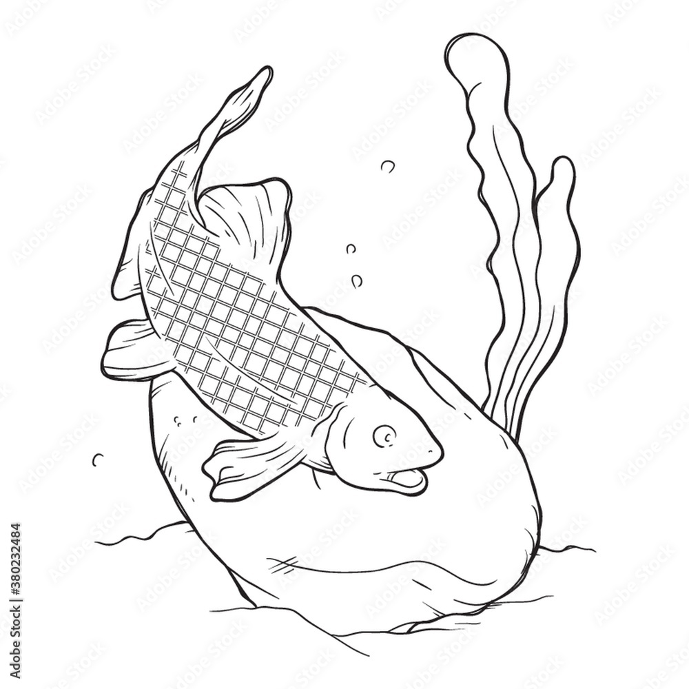 Canvas Prints Fish swimming design vector illustration