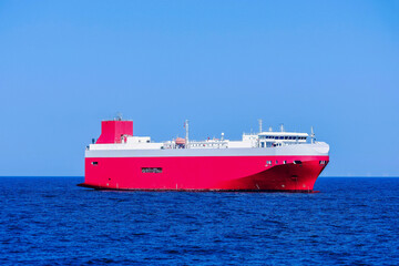 Fototapeta premium cargo ship or boat in the sea