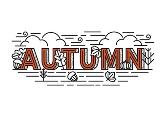 Autumn lettering design