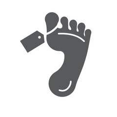 Foot with tag