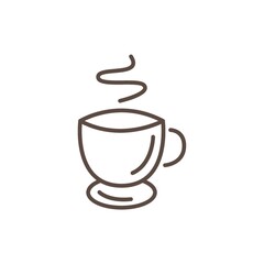 Cup of coffee minimalistic vector illustration