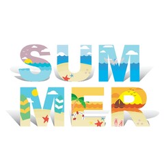 Summer lettering design