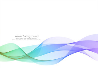 Modern colorful wave design background